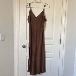 Banana Republic Chocolate Brown Maxi Slip Dress